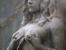 1 sculpture in the reconstructed fountain in the main plaza of antigua